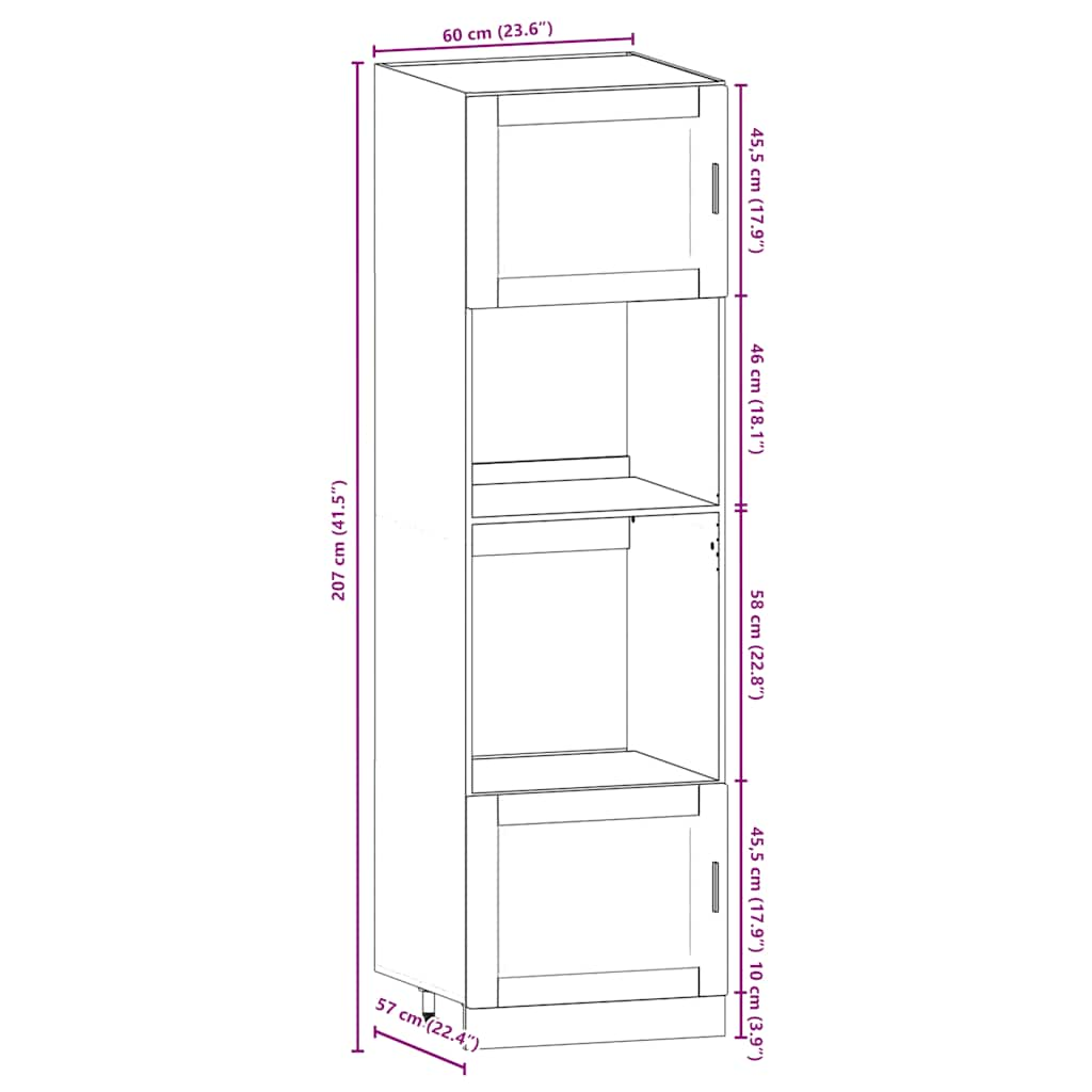 vidaXL 7 Piece Kitchen Cabinet Set Kalmar Black Engineered Wood