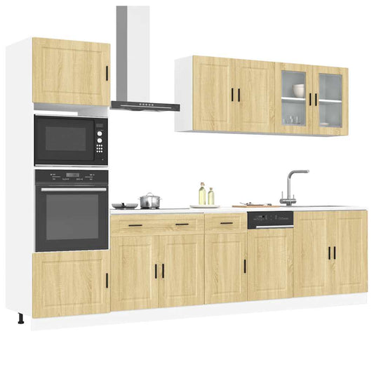 vidaXL 7 Piece Kitchen Cabinet Set Kalmar Sonoma Oak Engineered Wood