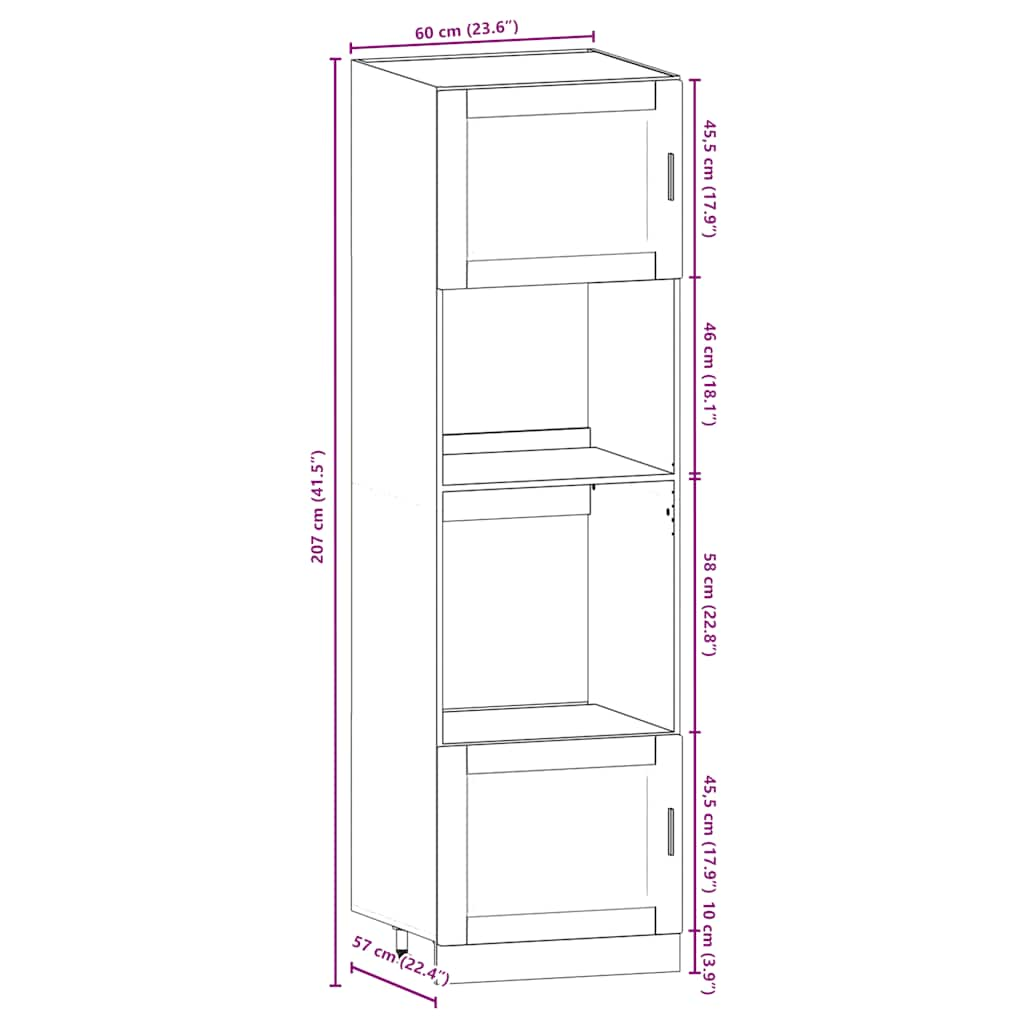 vidaXL 7 Piece Kitchen Cabinet Set Kalmar Brown Oak Engineered Wood