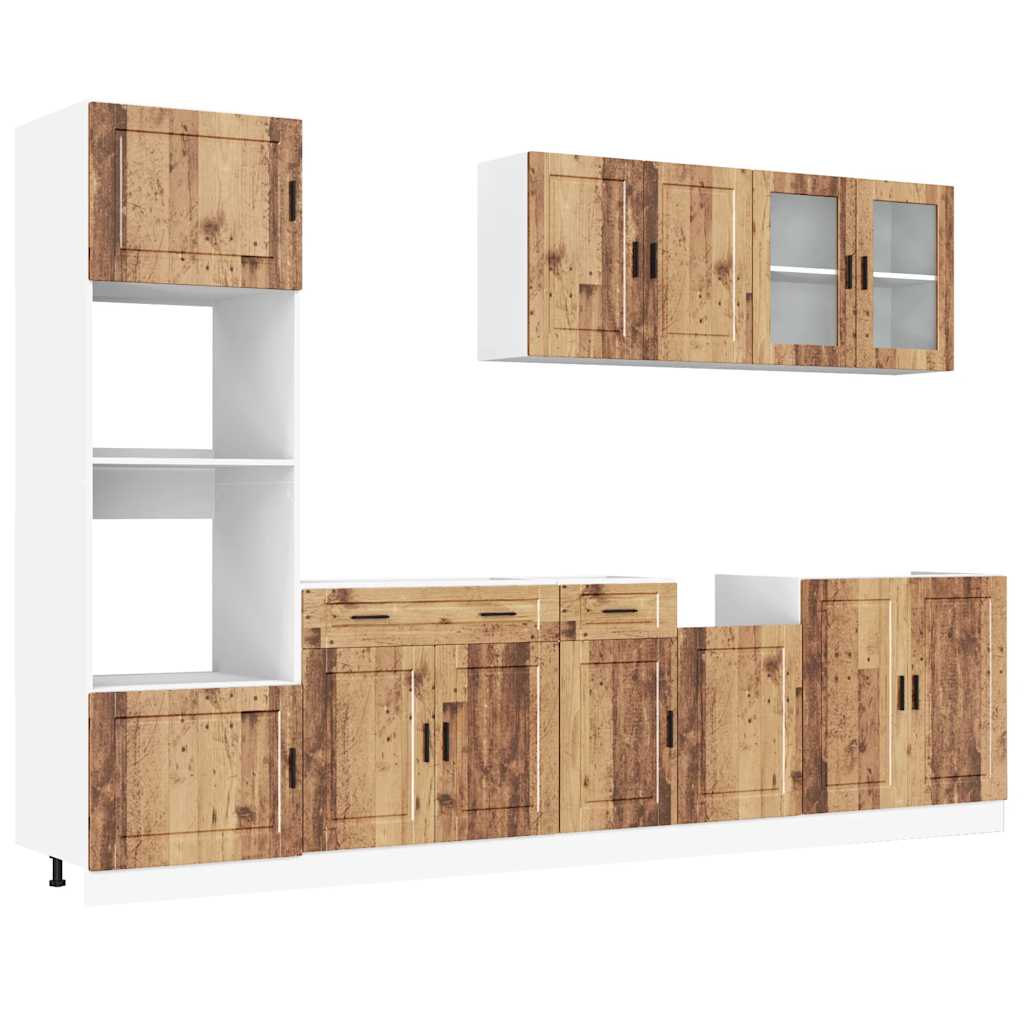 vidaXL 7 Piece Kitchen Cabinet Set Kalmar Old Wood Engineered Wood