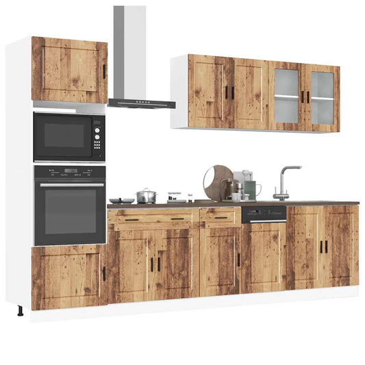 vidaXL 7 Piece Kitchen Cabinet Set Kalmar Old Wood Engineered Wood