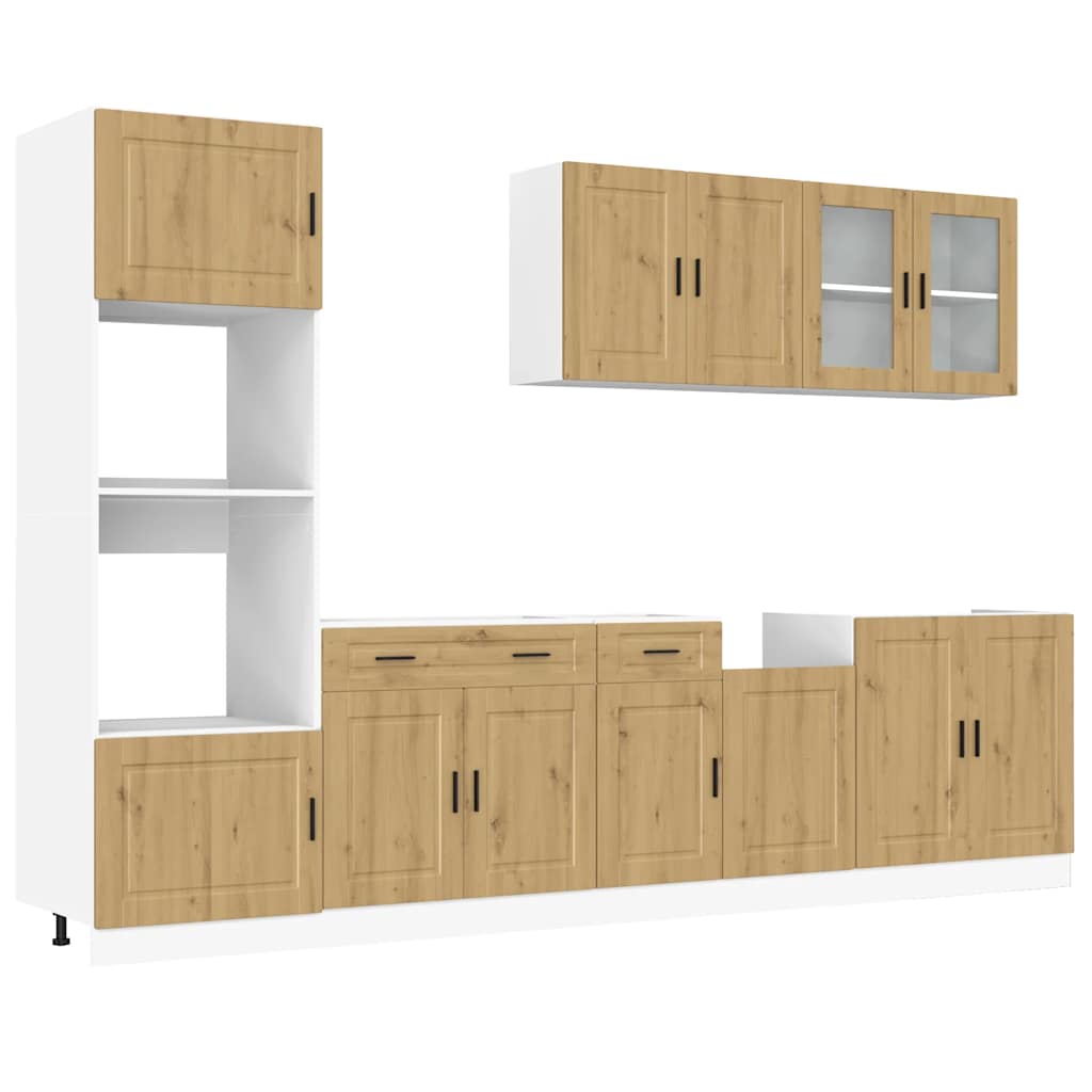 vidaXL 7 Piece Kitchen Cabinet Set Kalmar Artisan Oak Engineered Wood