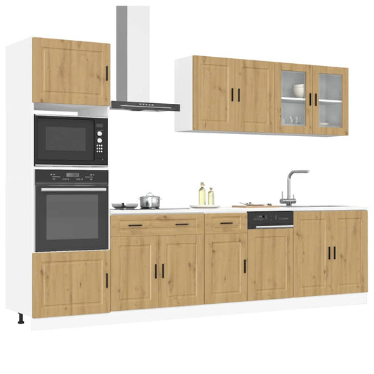 vidaXL 7 Piece Kitchen Cabinet Set Kalmar Artisan Oak Engineered Wood