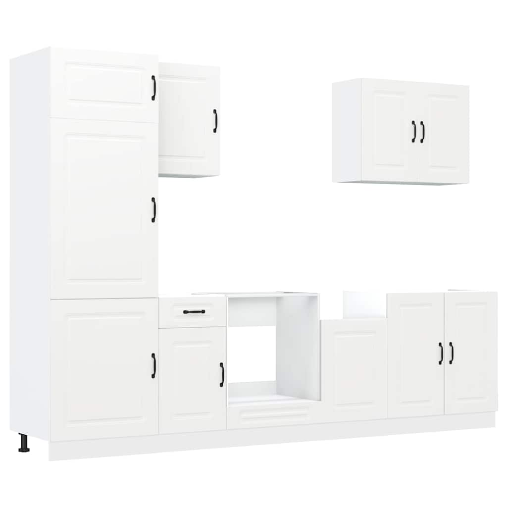 vidaXL 7 Piece Kitchen Cabinet Set Kalmar White Engineered Wood