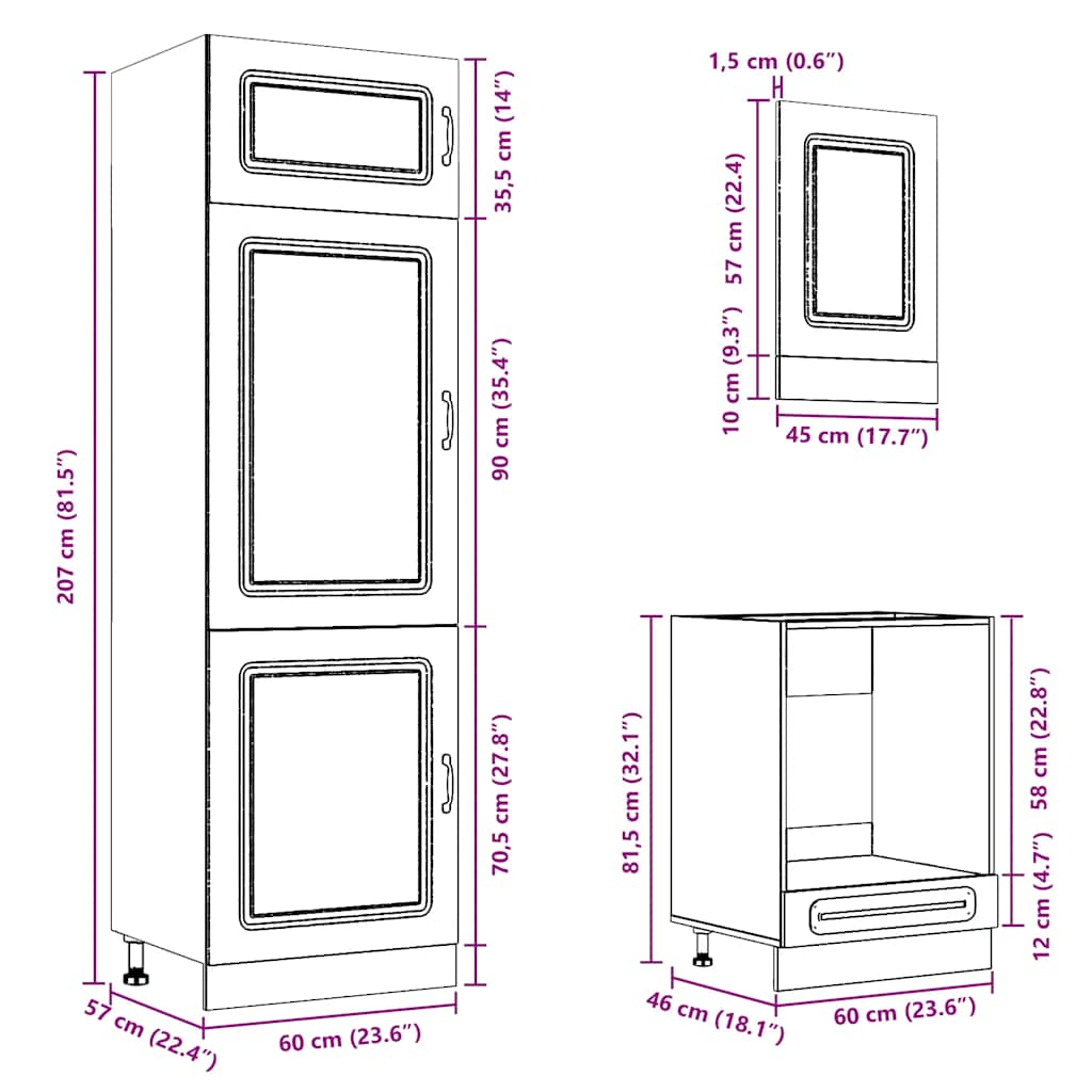 vidaXL 7 Piece Kitchen Cabinet Set Kalmar White Engineered Wood