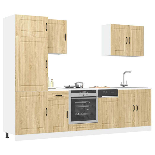 vidaXL 7 Piece Kitchen Cabinet Set Kalmar Sonoma Oak Engineered Wood