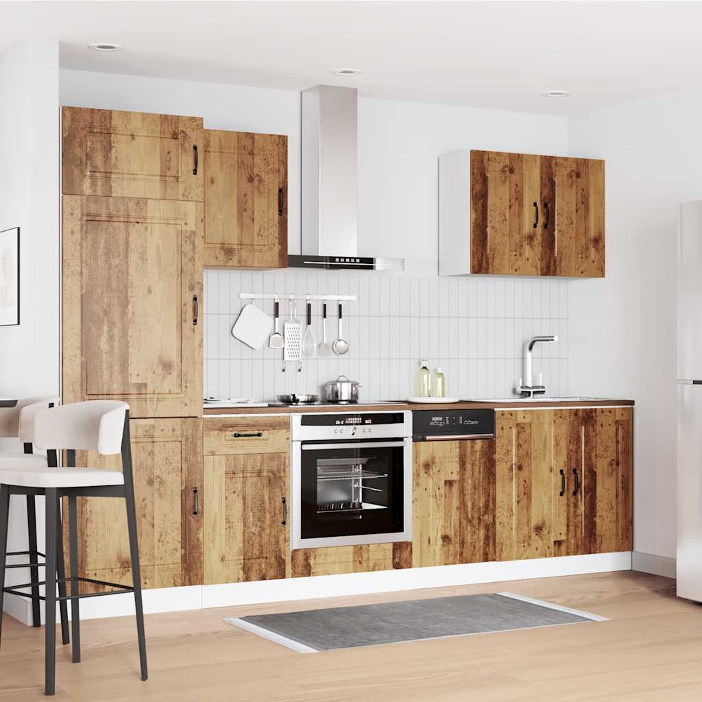 vidaXL 7 Piece Kitchen Cabinet Set Kalmar Old Wood Engineered Wood