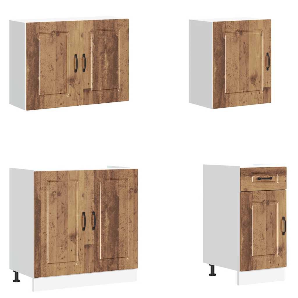 vidaXL 7 Piece Kitchen Cabinet Set Kalmar Old Wood Engineered Wood