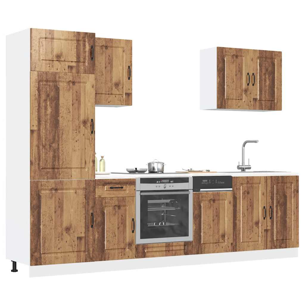 vidaXL 7 Piece Kitchen Cabinet Set Kalmar Old Wood Engineered Wood