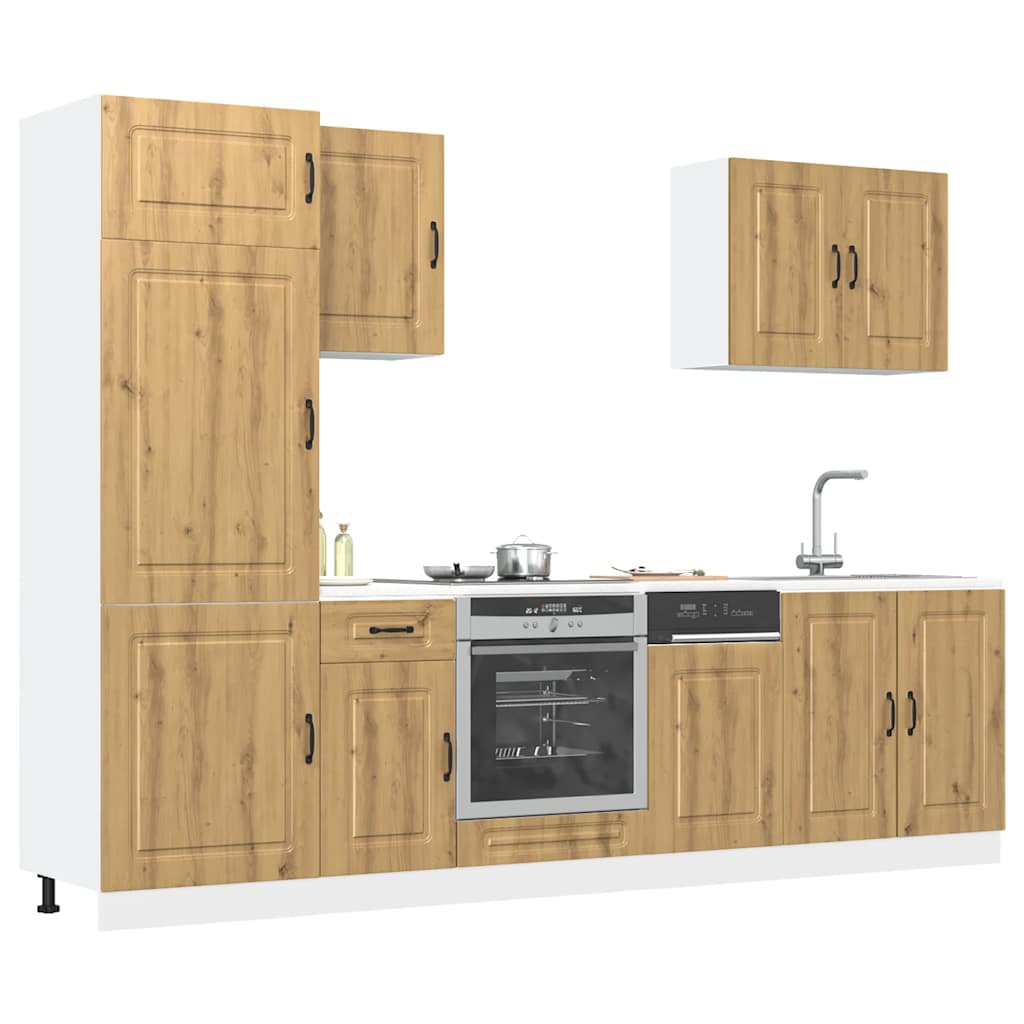 vidaXL 7 Piece Kitchen Cabinet Set Kalmar Artisan Oak Engineered Wood