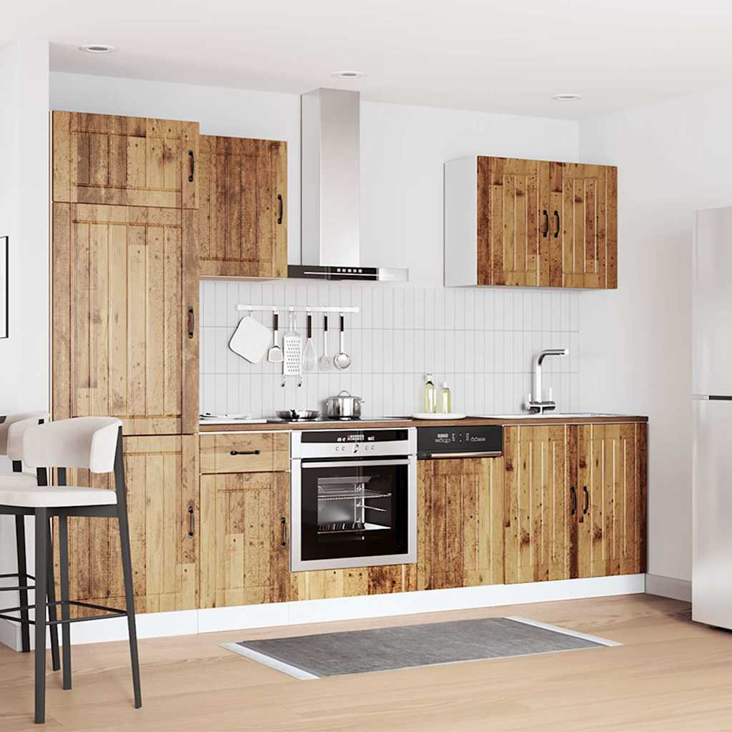 vidaXL 7 Piece Kitchen Cabinet Set Kalmar Old Wood Engineered Wood