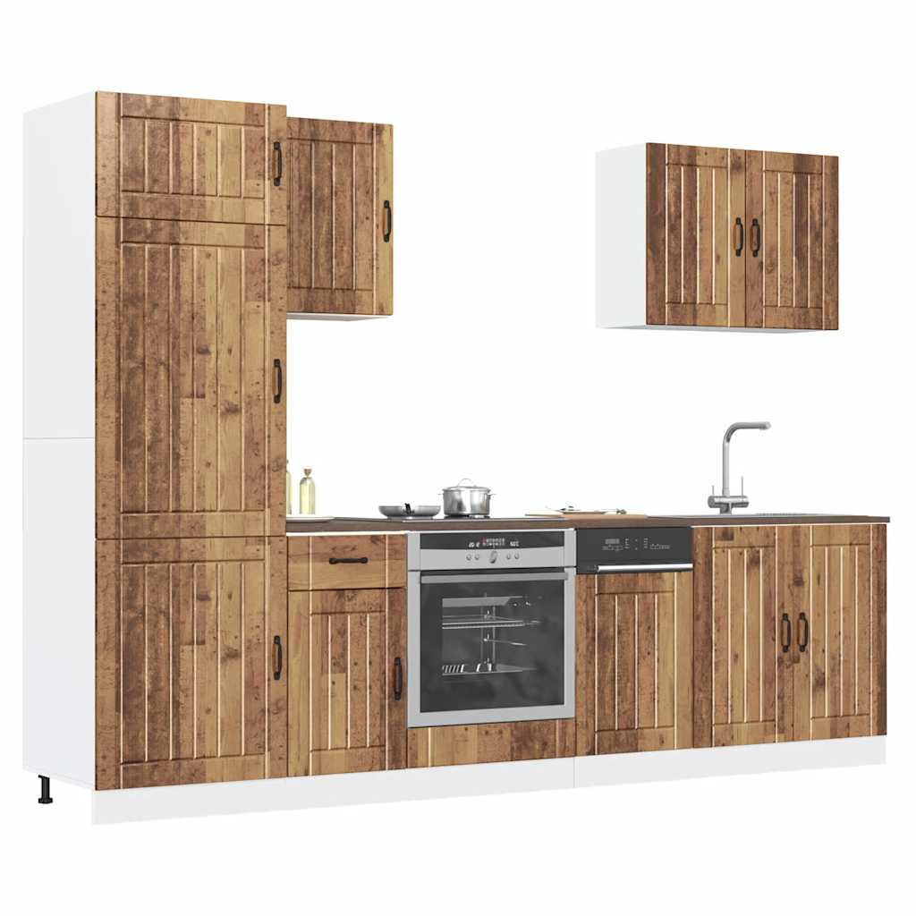 vidaXL 7 Piece Kitchen Cabinet Set Kalmar Old Wood Engineered Wood