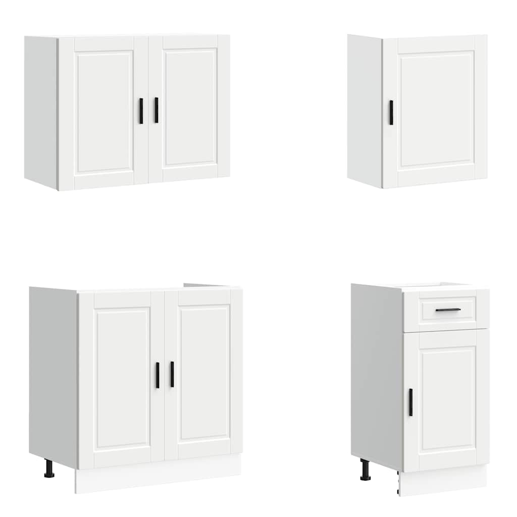 vidaXL 7 Piece Kitchen Cabinet Set Kalmar White Engineered Wood