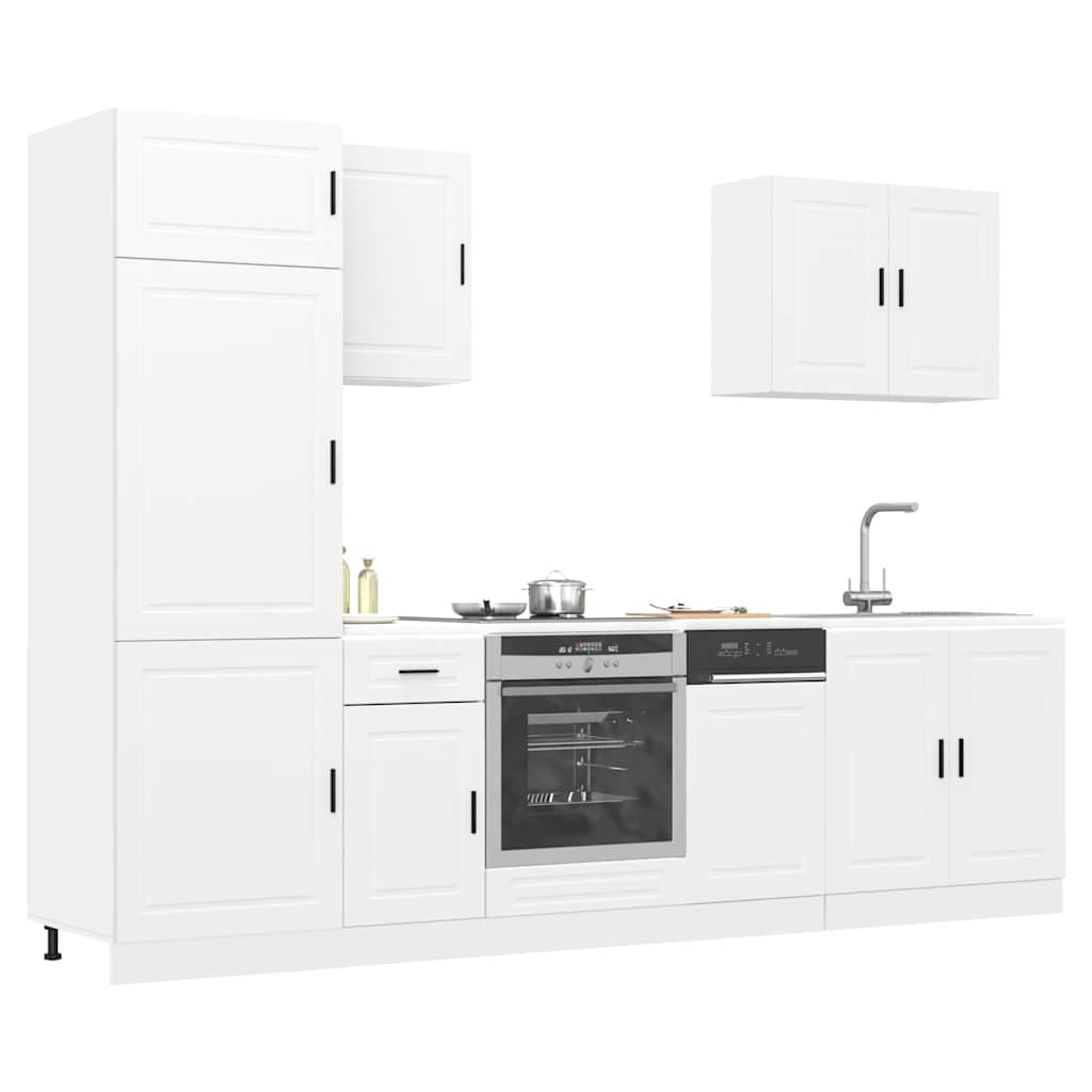 vidaXL 7 Piece Kitchen Cabinet Set Kalmar White Engineered Wood