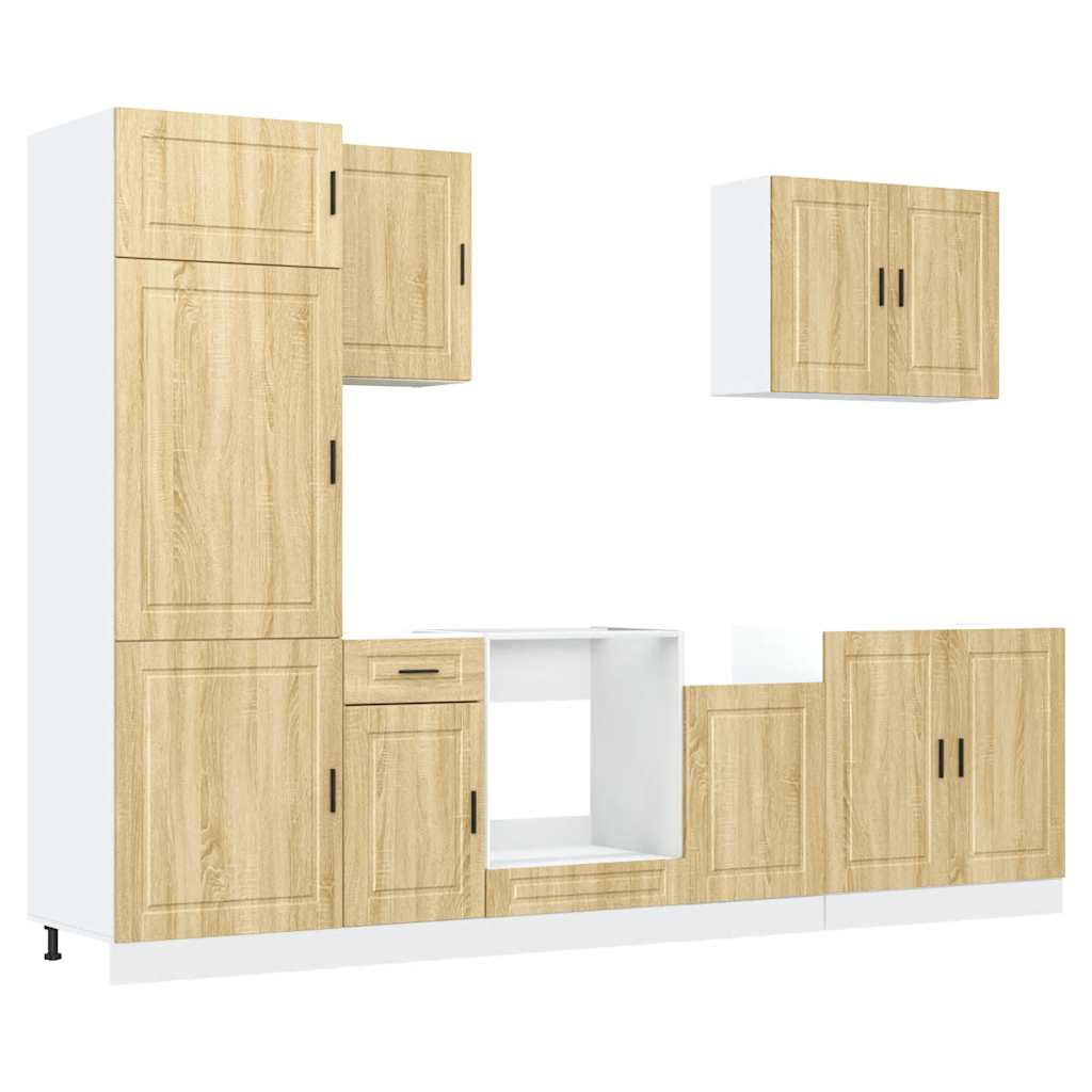 vidaXL 7 Piece Kitchen Cabinet Set Kalmar Sonoma Oak Engineered Wood