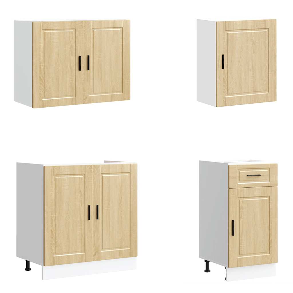 vidaXL 7 Piece Kitchen Cabinet Set Kalmar Sonoma Oak Engineered Wood