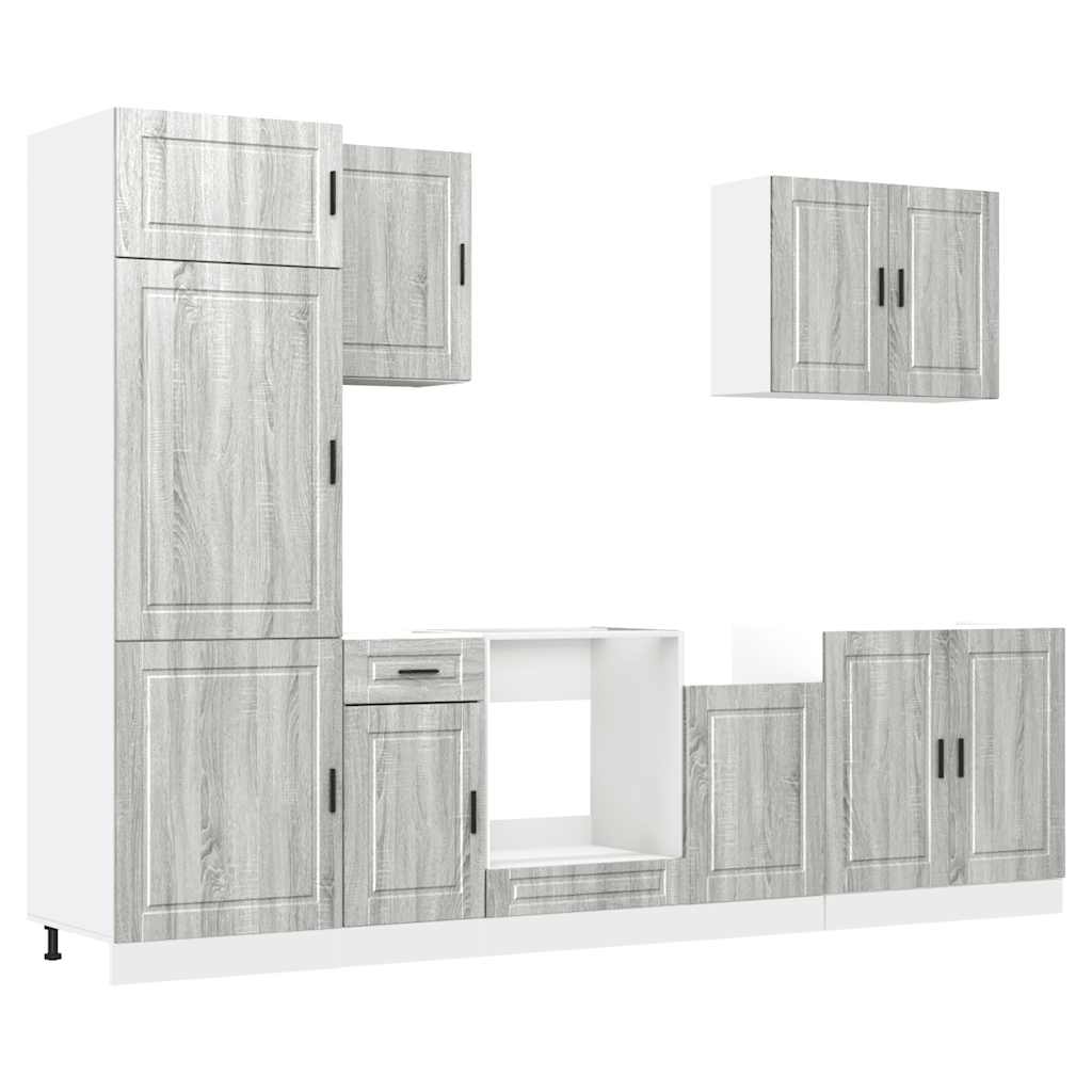 vidaXL 7 Piece Kitchen Cabinet Set Kalmar Grey Sonoma Engineered Wood