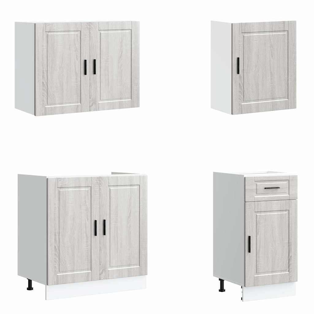 vidaXL 7 Piece Kitchen Cabinet Set Kalmar Grey Sonoma Engineered Wood