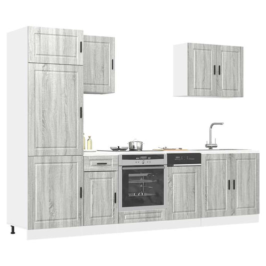 vidaXL 7 Piece Kitchen Cabinet Set Kalmar Grey Sonoma Engineered Wood