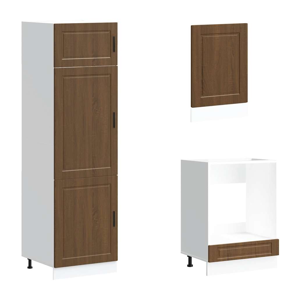 vidaXL 7 Piece Kitchen Cabinet Set Kalmar Brown Oak Engineered Wood