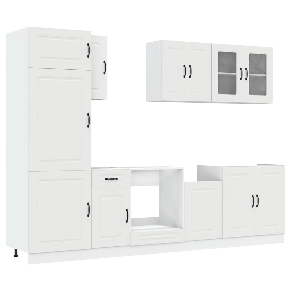 vidaXL 8 Piece Kitchen Cabinet Set Kalmar White Engineered Wood