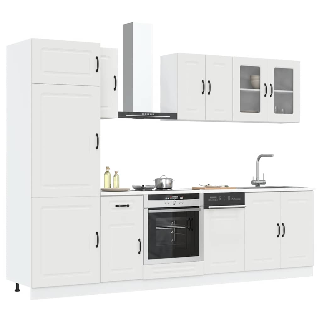 vidaXL 8 Piece Kitchen Cabinet Set Kalmar White Engineered Wood