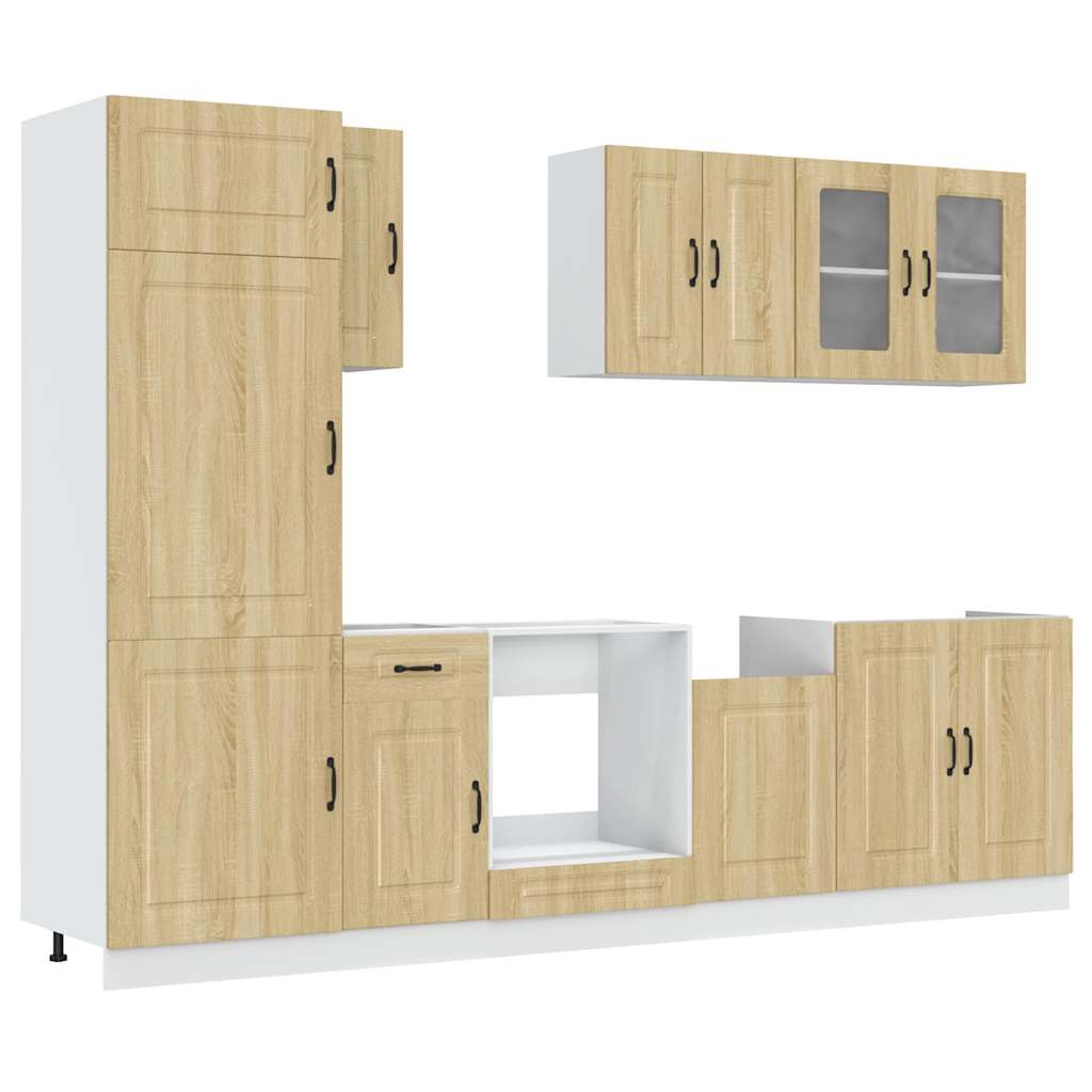 vidaXL 8 Piece Kitchen Cabinet Set Kalmar Sonoma Oak Engineered Wood