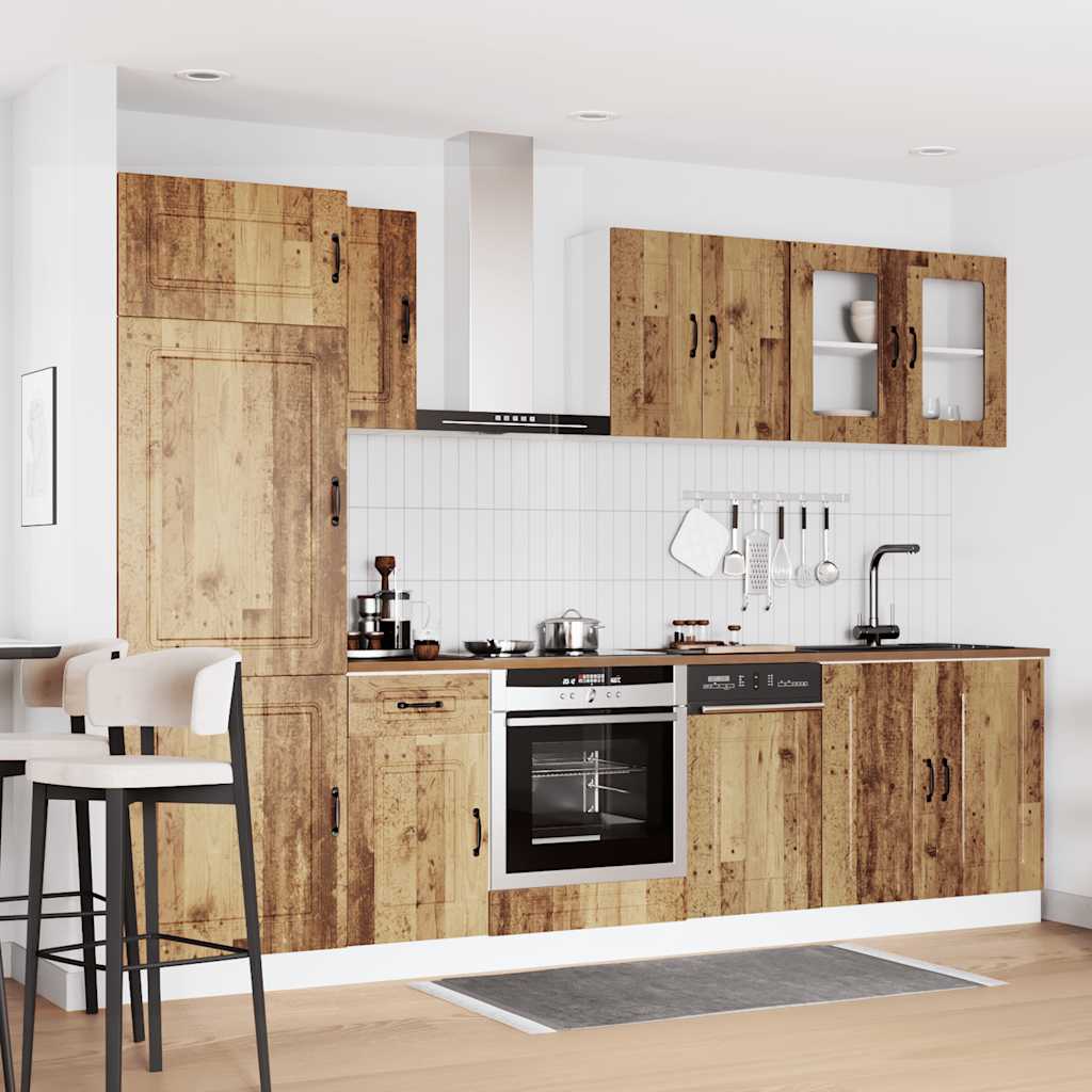 vidaXL 8 Piece Kitchen Cabinet Set Kalmar Old Wood Engineered Wood