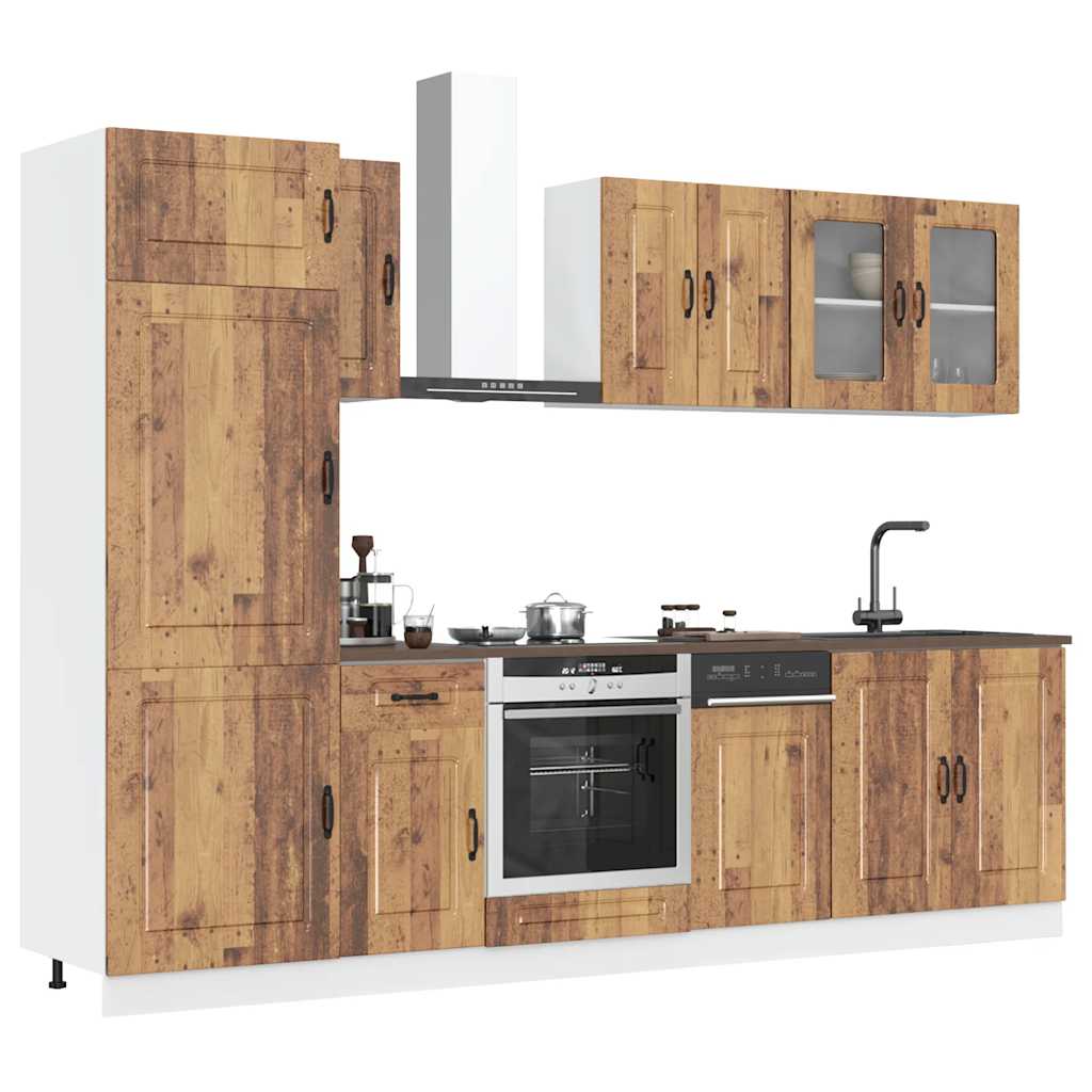 vidaXL 8 Piece Kitchen Cabinet Set Kalmar Old Wood Engineered Wood