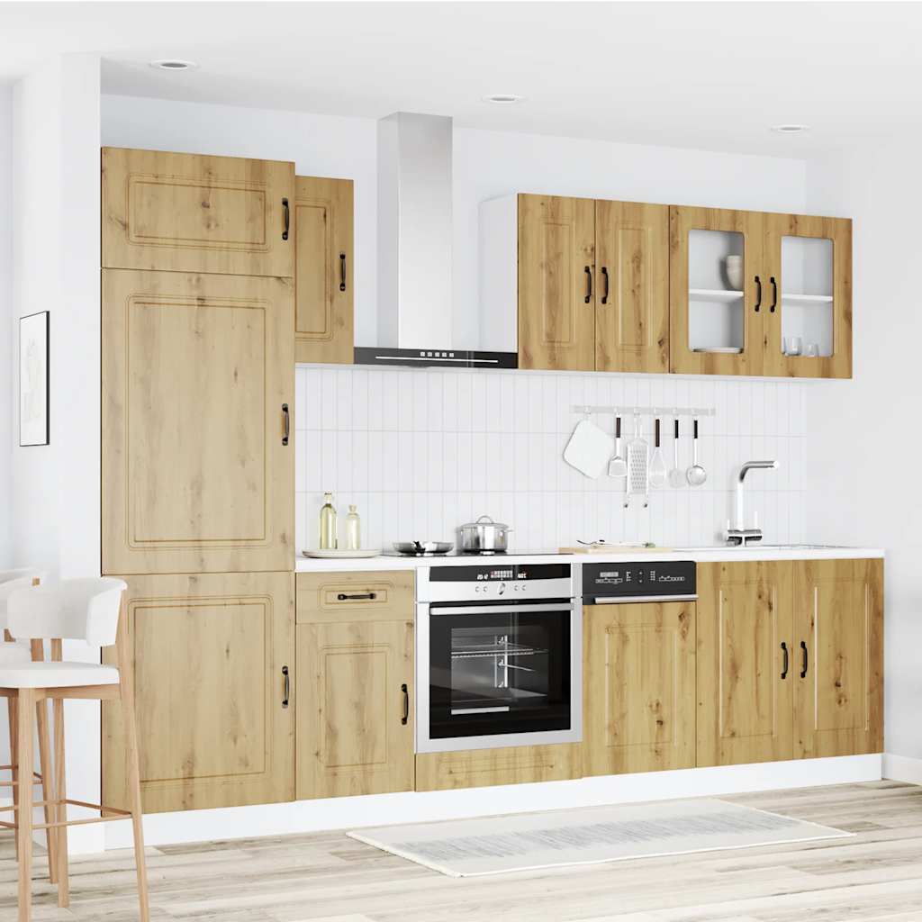 vidaXL 8 Piece Kitchen Cabinet Set Kalmar Artisan Oak Engineered Wood