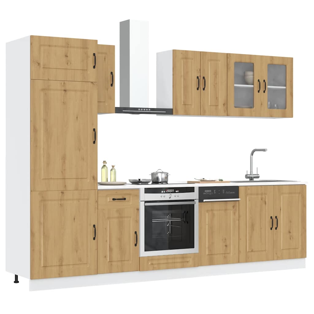 vidaXL 8 Piece Kitchen Cabinet Set Kalmar Artisan Oak Engineered Wood