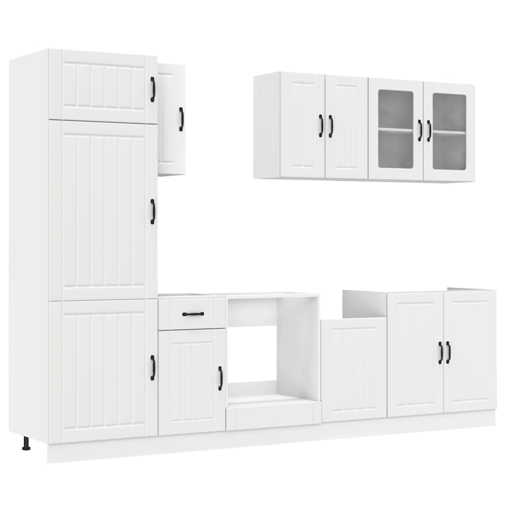 vidaXL 8 Piece Kitchen Cabinet Set Kalmar White Engineered Wood