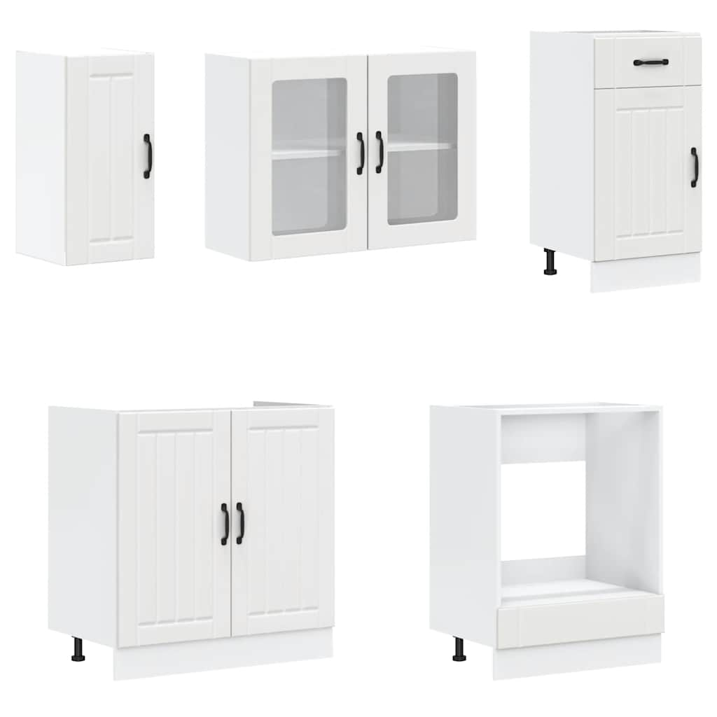 vidaXL 8 Piece Kitchen Cabinet Set Kalmar White Engineered Wood