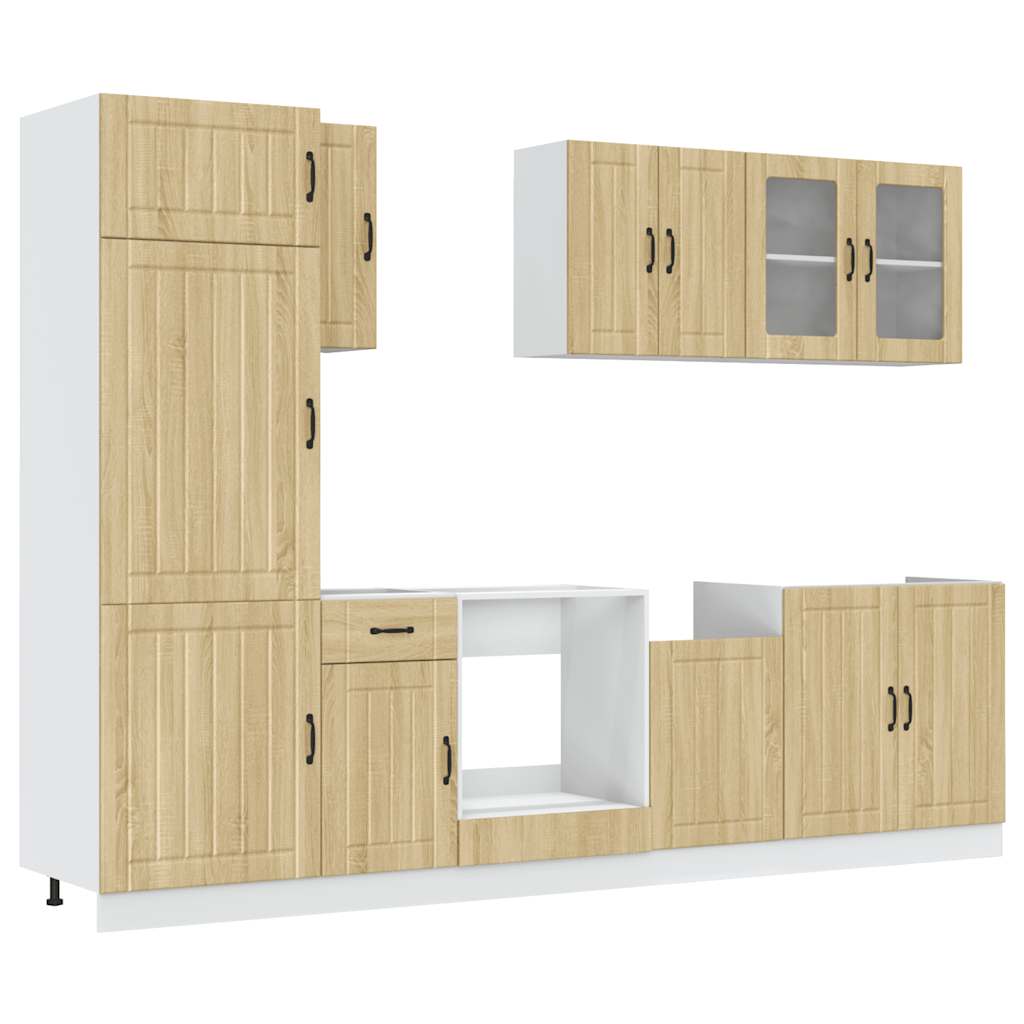 vidaXL 8 Piece Kitchen Cabinet Set Kalmar Sonoma Oak Engineered Wood