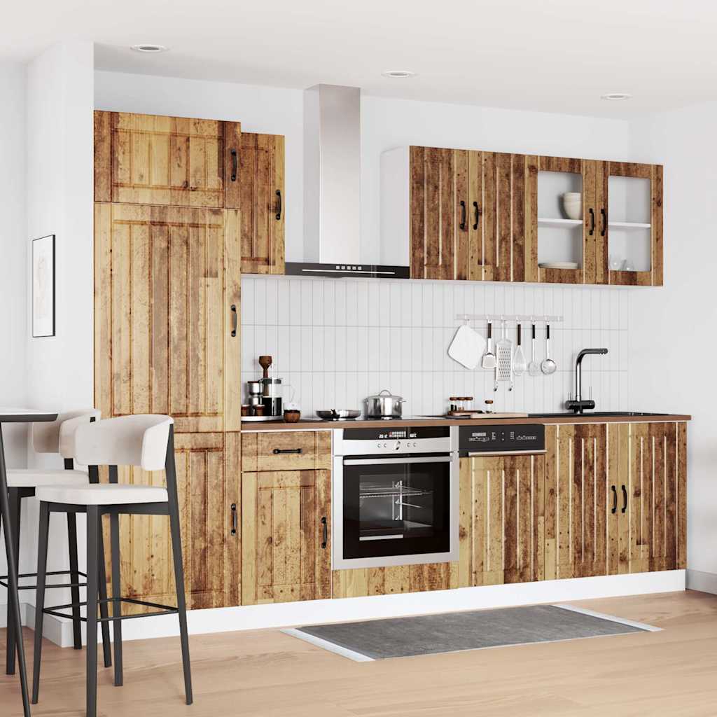 vidaXL 8 Piece Kitchen Cabinet Set Kalmar Old Wood Engineered Wood