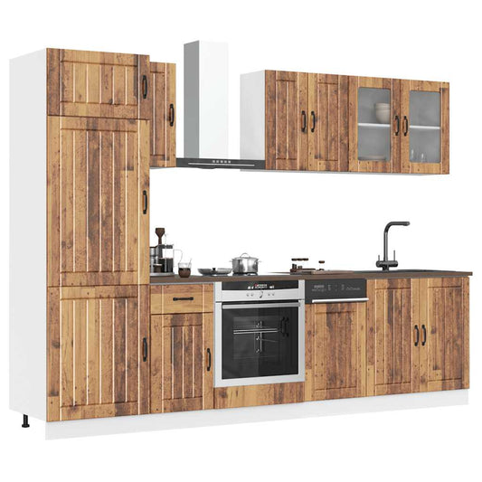 vidaXL 8 Piece Kitchen Cabinet Set Kalmar Old Wood Engineered Wood