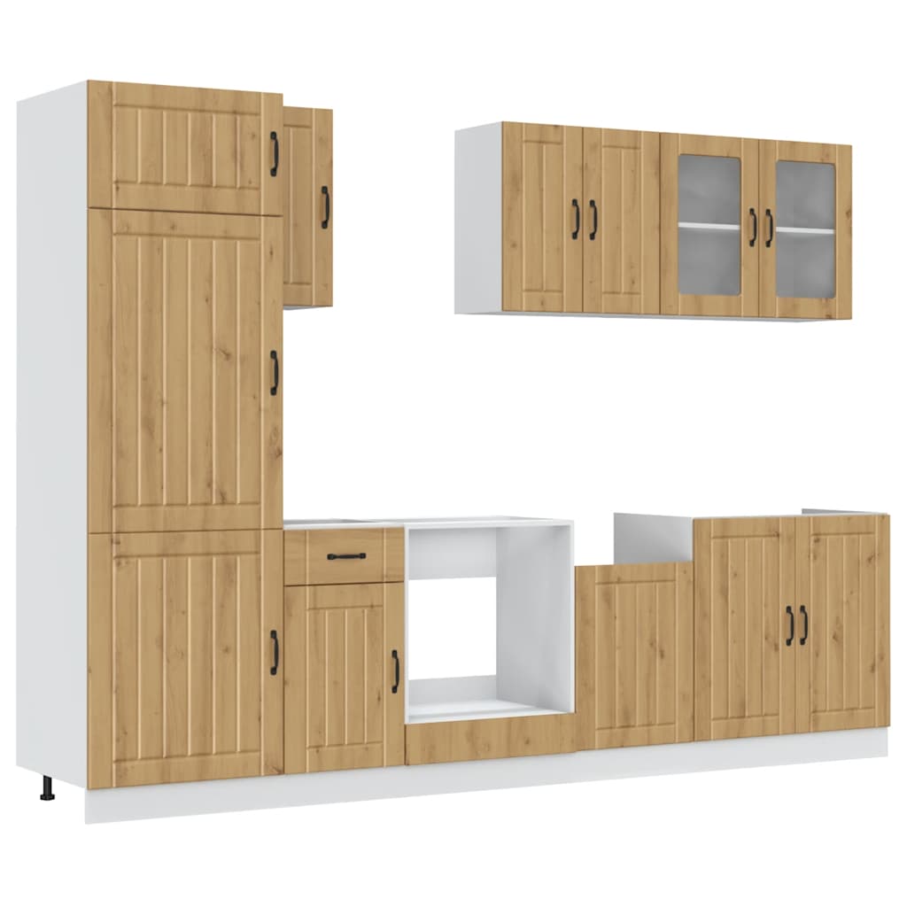 vidaXL 8 Piece Kitchen Cabinet Set Kalmar Artisan Oak Engineered Wood