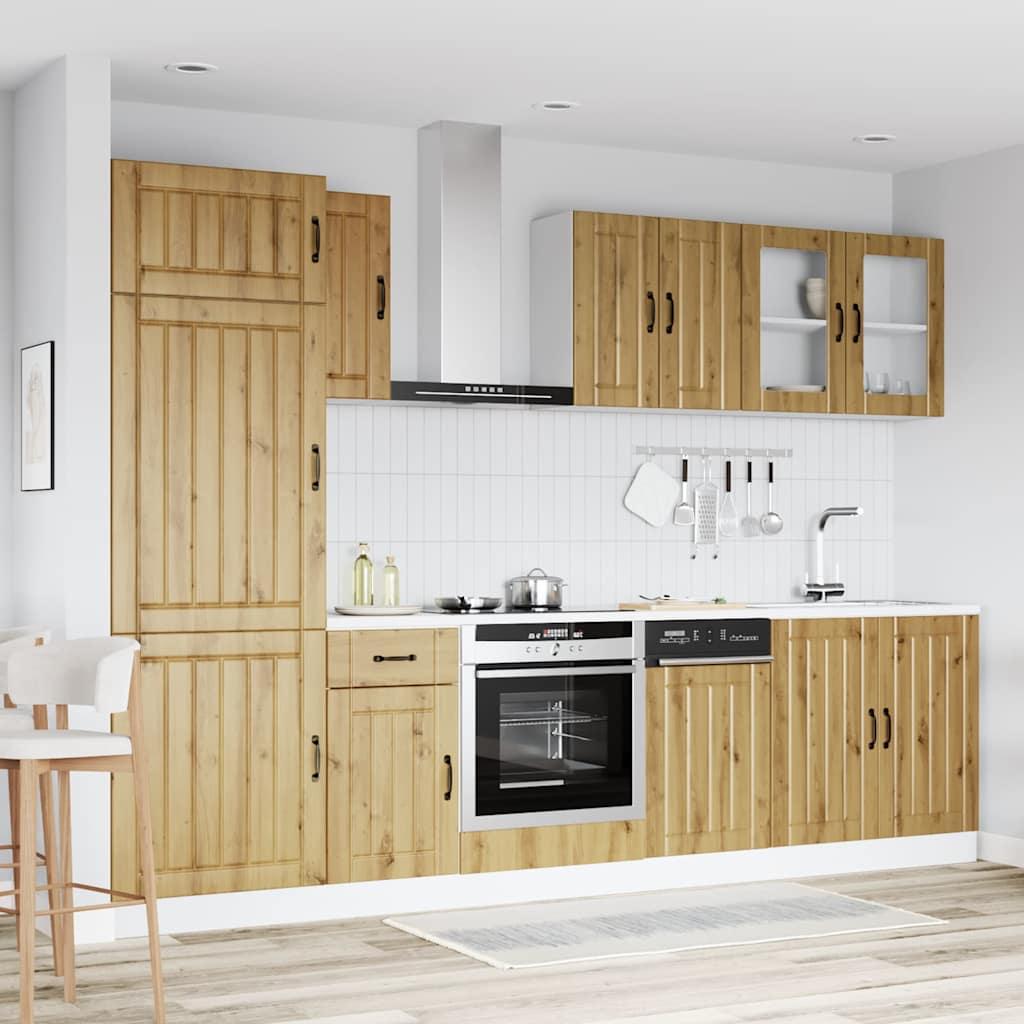 vidaXL 8 Piece Kitchen Cabinet Set Kalmar Artisan Oak Engineered Wood