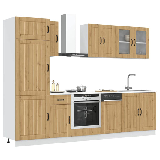 vidaXL 8 Piece Kitchen Cabinet Set Kalmar Artisan Oak Engineered Wood