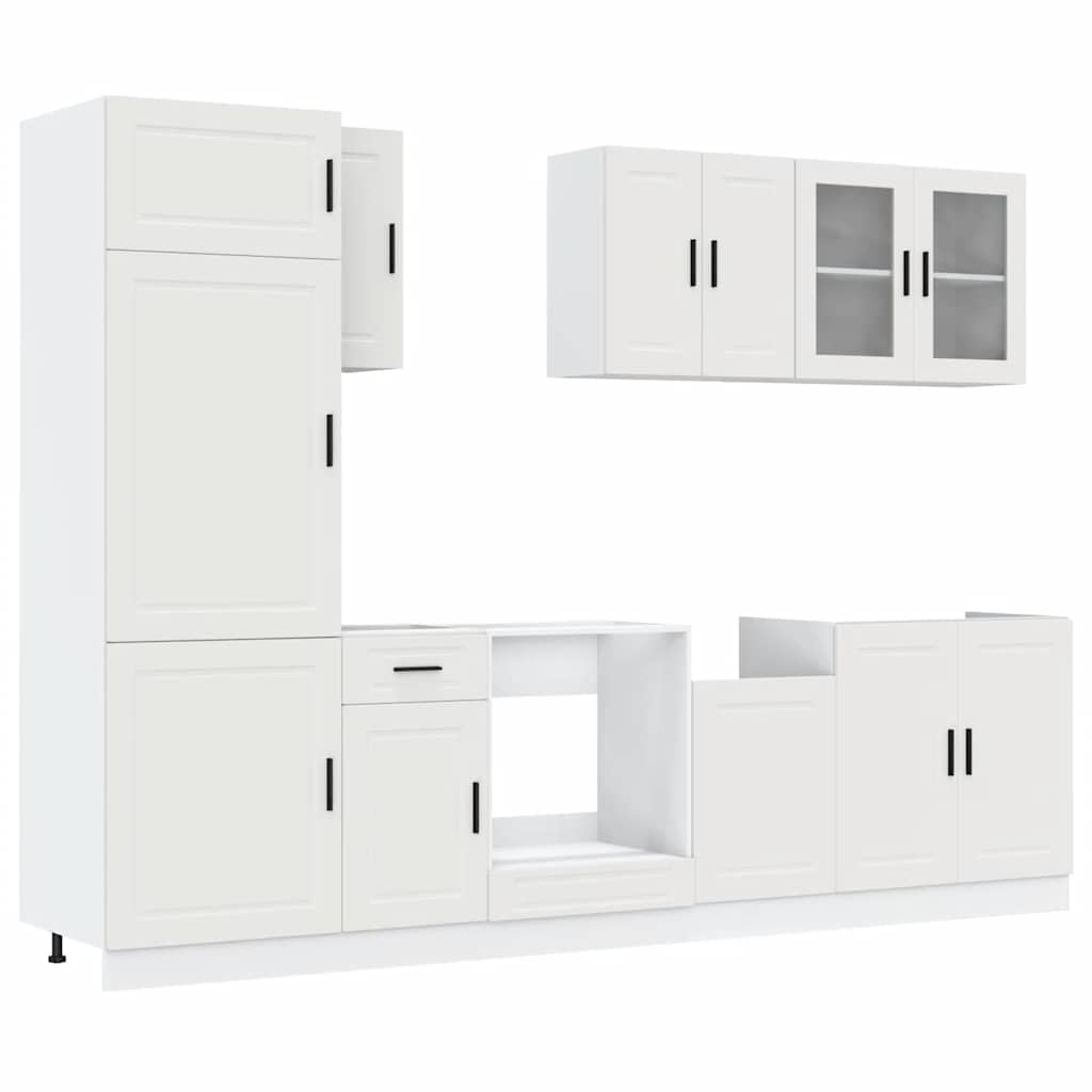 vidaXL 8 Piece Kitchen Cabinet Set Kalmar White Engineered Wood