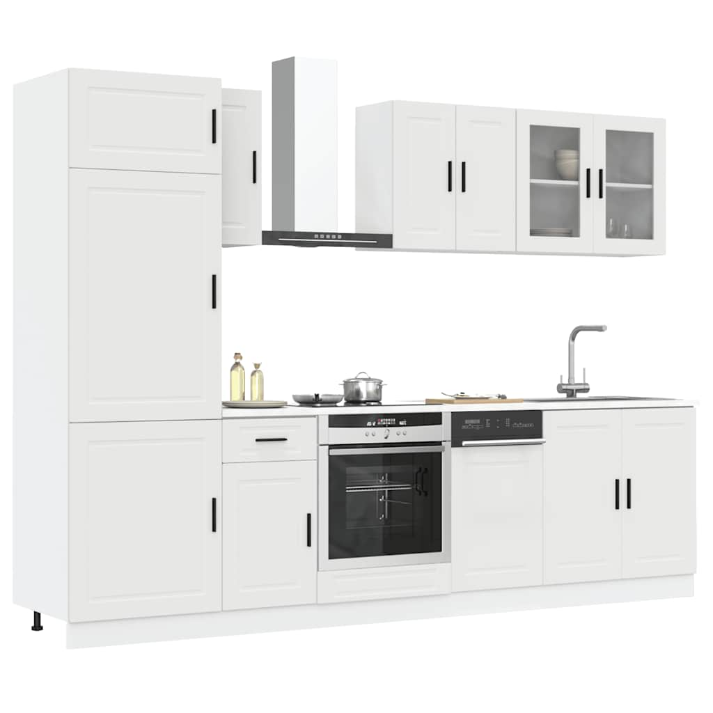 vidaXL 8 Piece Kitchen Cabinet Set Kalmar White Engineered Wood