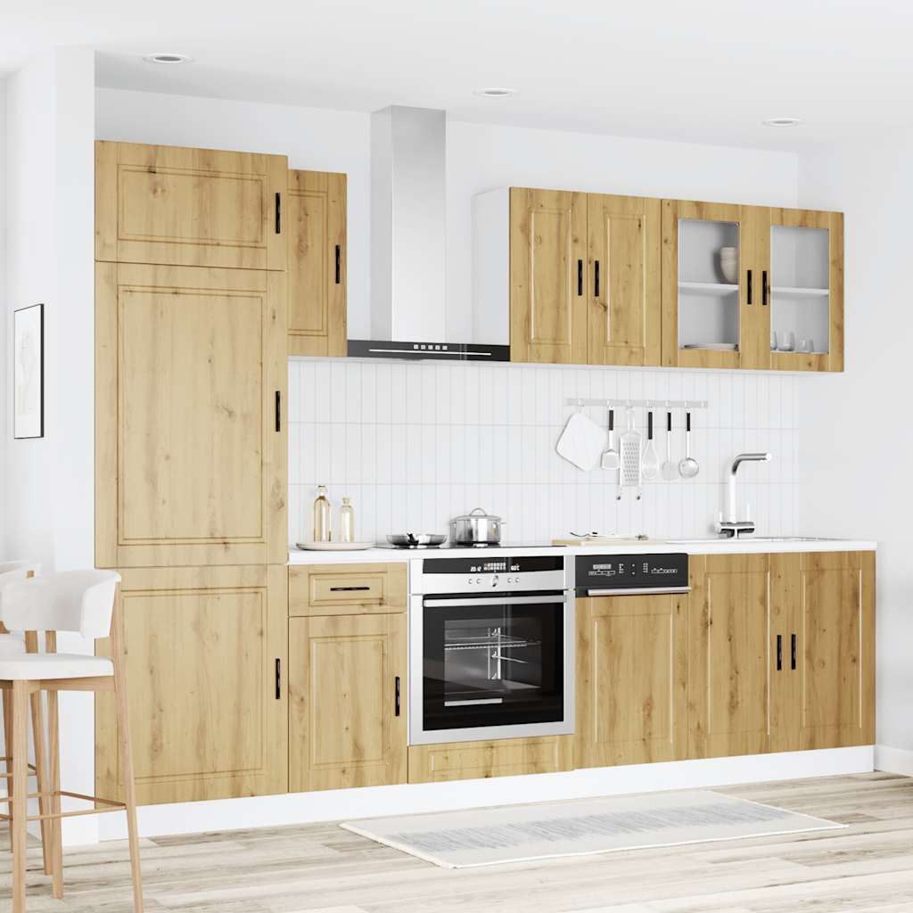 vidaXL 8 Piece Kitchen Cabinet Set Kalmar Artisan Oak Engineered Wood