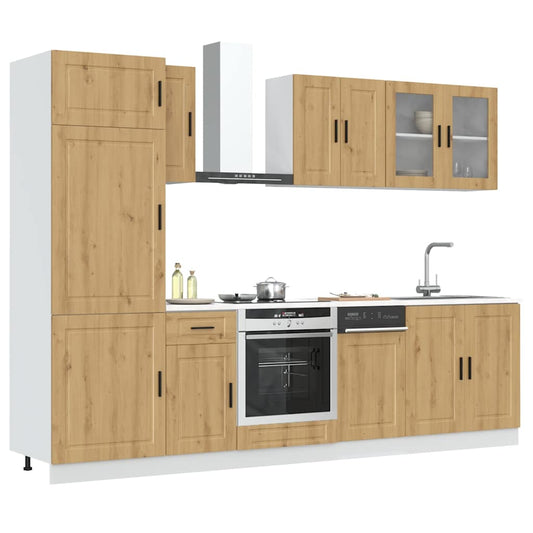 vidaXL 8 Piece Kitchen Cabinet Set Kalmar Artisan Oak Engineered Wood