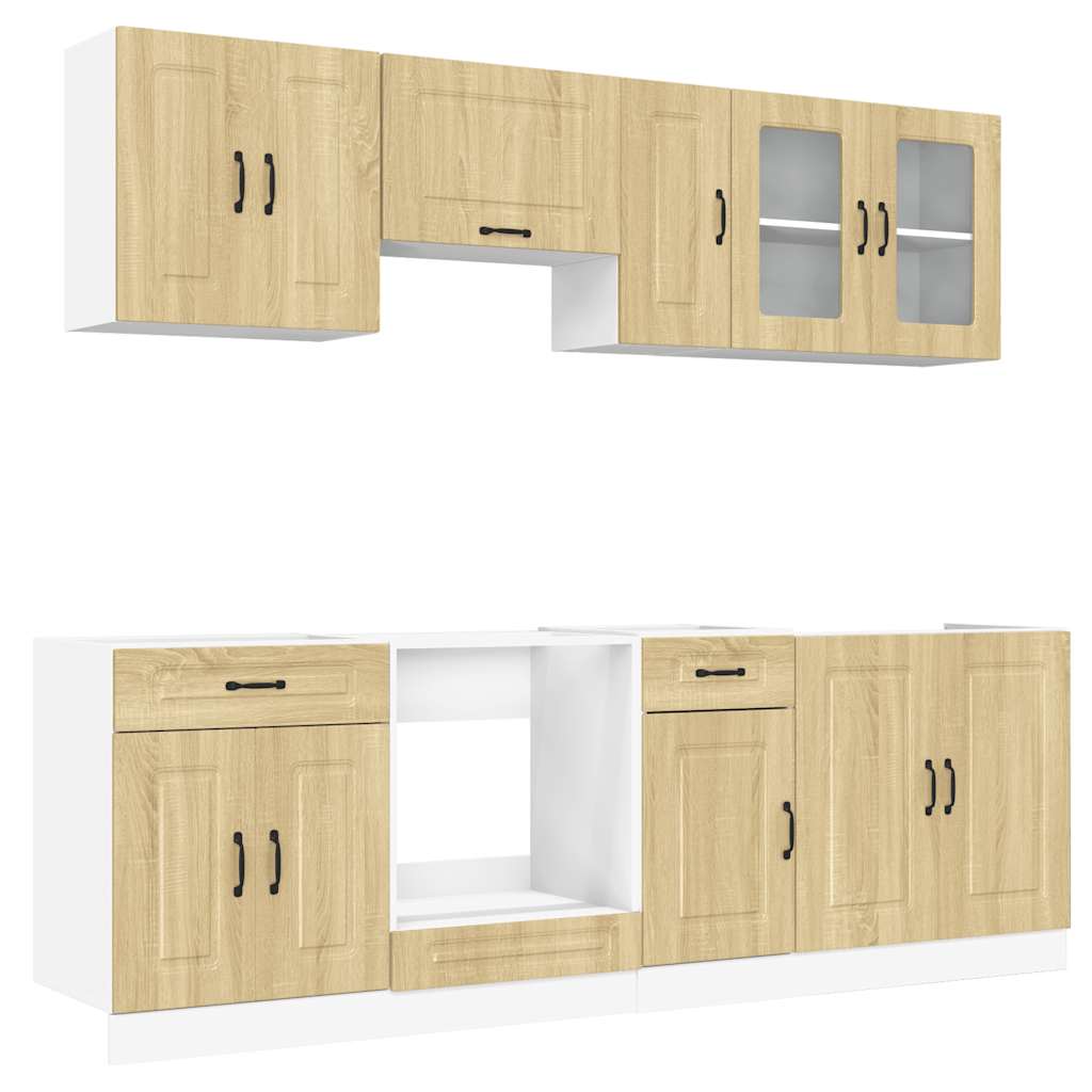 vidaXL 8 Piece Kitchen Cabinet Set Kalmar Sonoma Oak Engineered Wood