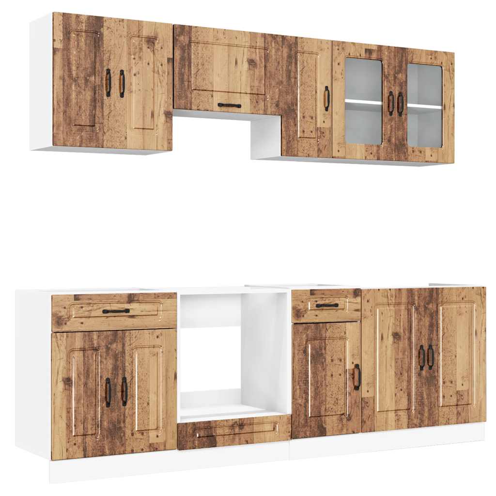 vidaXL 8 Piece Kitchen Cabinet Set Kalmar Old Wood Engineered Wood