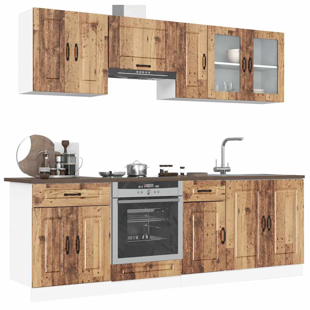 vidaXL 8 Piece Kitchen Cabinet Set Kalmar Old Wood Engineered Wood