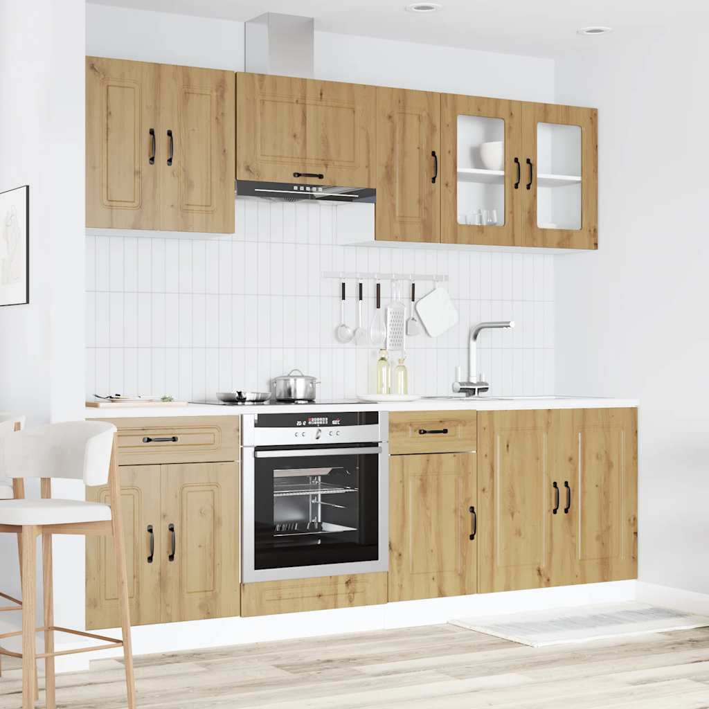 vidaXL 8 Piece Kitchen Cabinet Set Kalmar Artisan Oak Engineered Wood