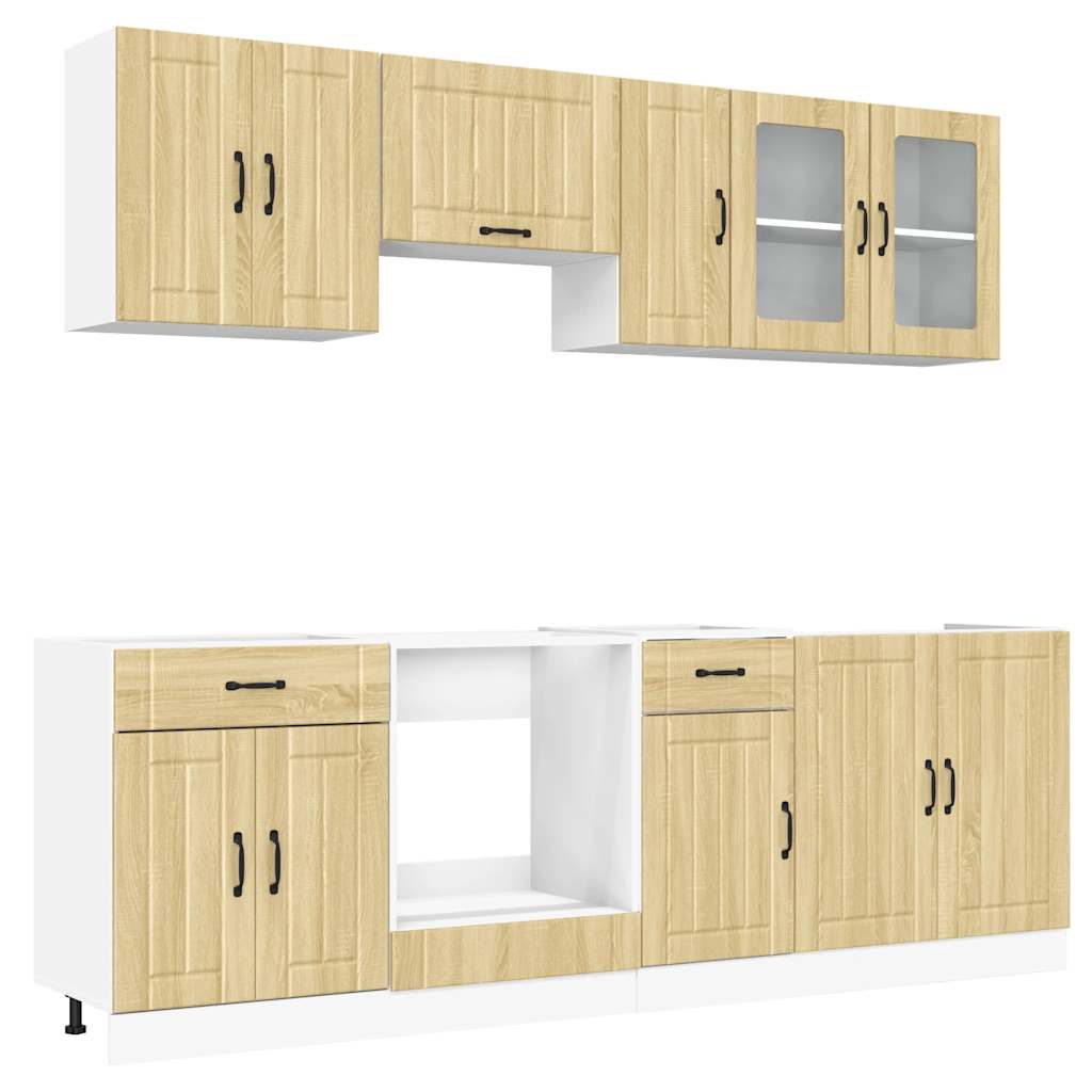 vidaXL 8 Piece Kitchen Cabinet Set Kalmar Sonoma Oak Engineered Wood