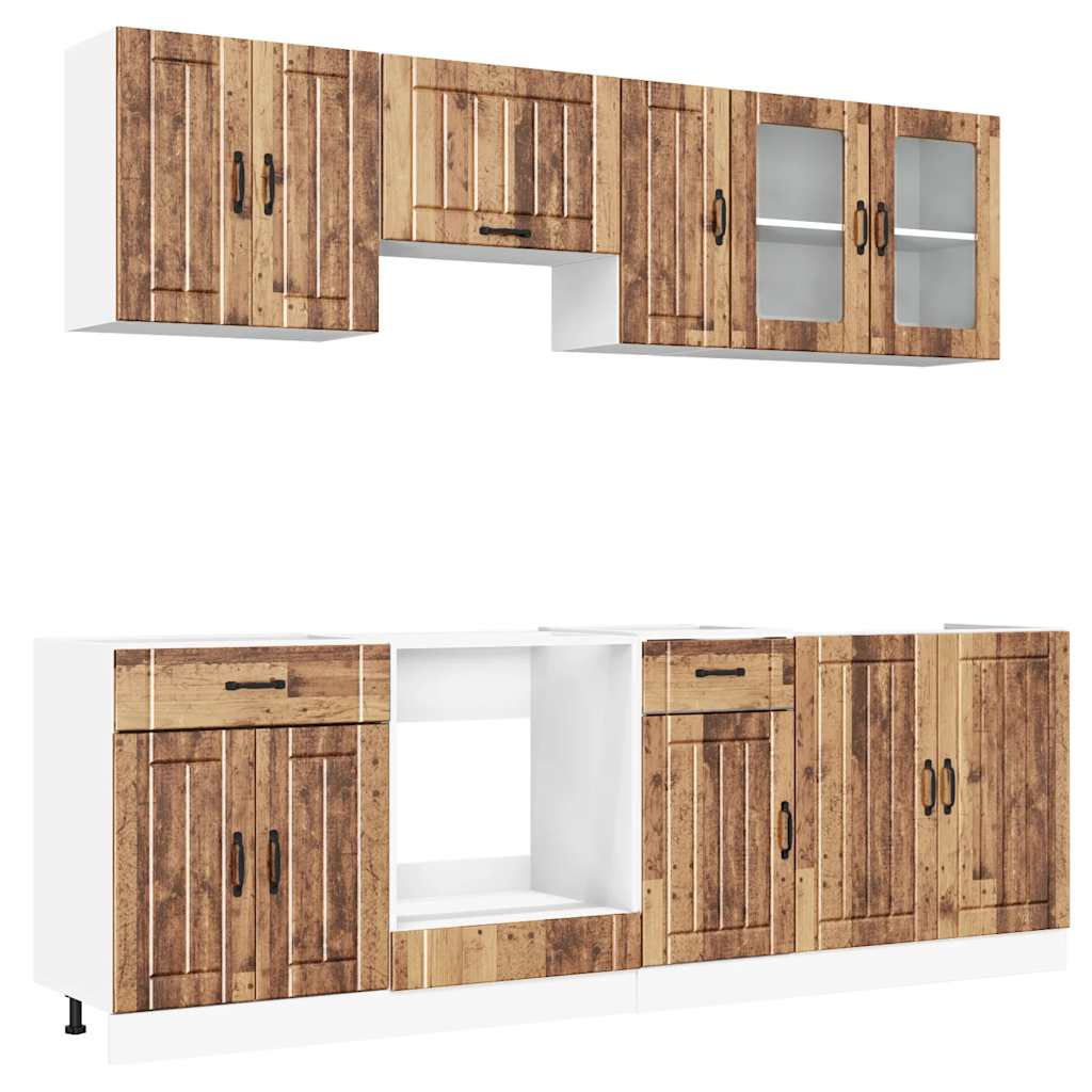 vidaXL 8 Piece Kitchen Cabinet Set Kalmar Old Wood Engineered Wood