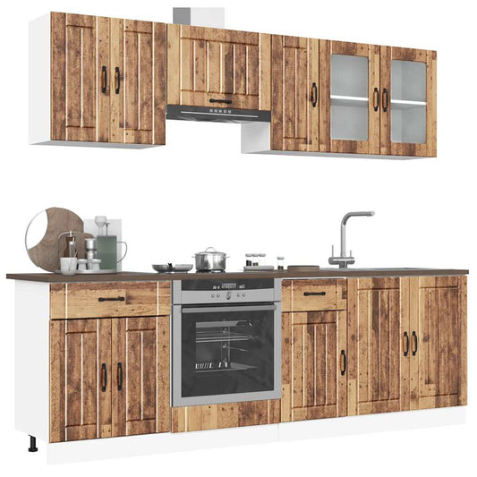 vidaXL 8 Piece Kitchen Cabinet Set Kalmar Old Wood Engineered Wood